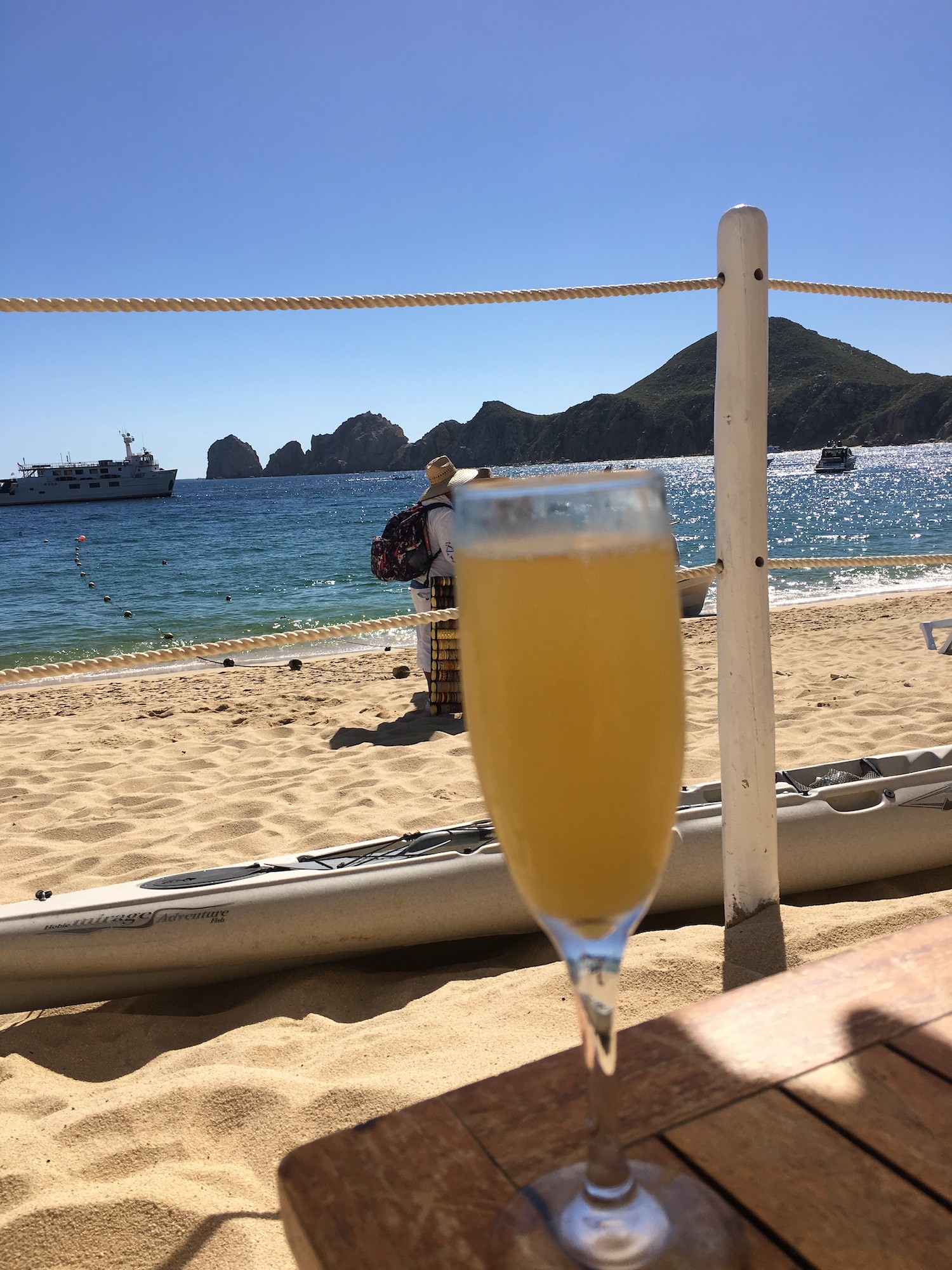drink on the beach scene
