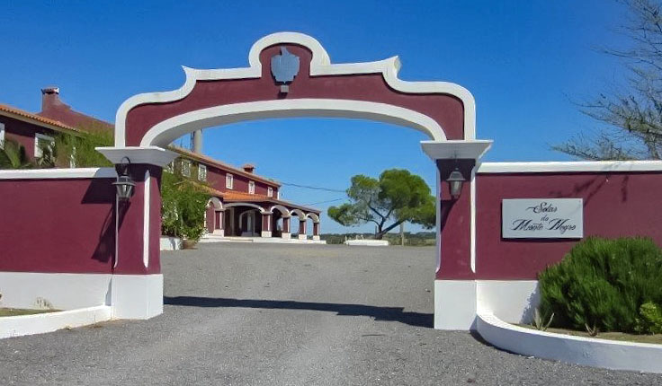 Entrance gate to Monte Negro stud far in Portugal