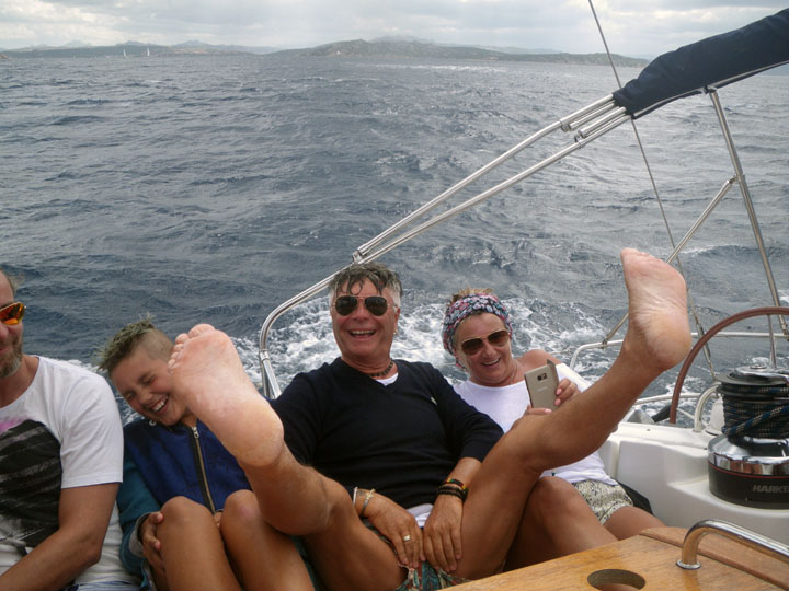 Sailing Sardinia on a windy day
