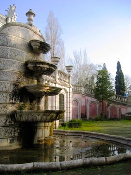 Fountains in the gardens of Queluz Palace