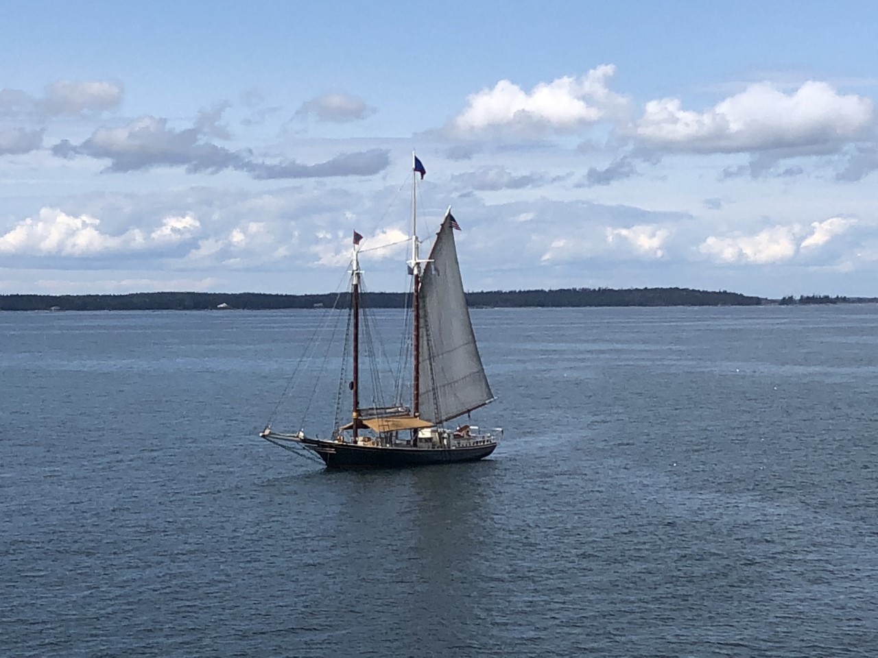 Schooner Stephen Taber in the bay