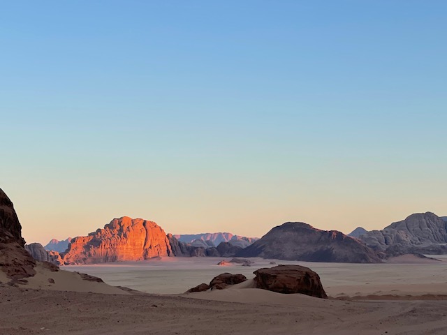 sunrise at Sara Luxury Camp - mountain views