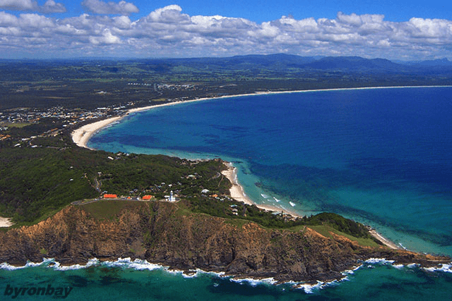 Air view of Cape Byron, the most Easterly point of Australia