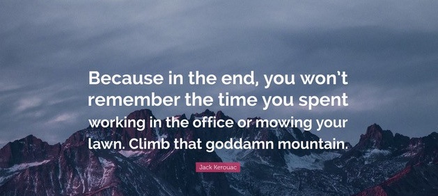 climb that mountain quote - mountain scene