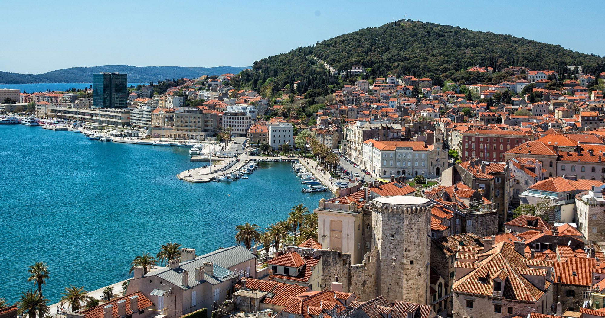 A high view of Split in Croatia
