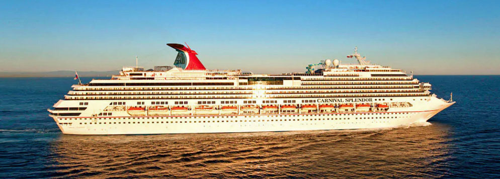 The Carnival Splendor cruise ship at sea