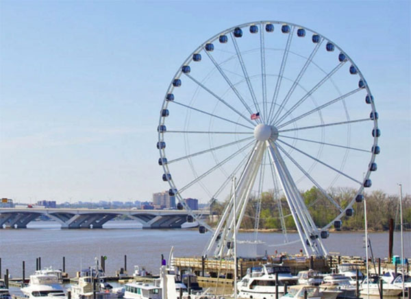 The Capital Wheel, a large Ferris wheel completed in 2014.