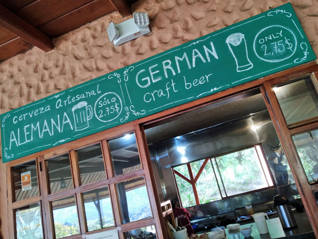 Hosteria Izhcayluma, Vilcabamba, German beer