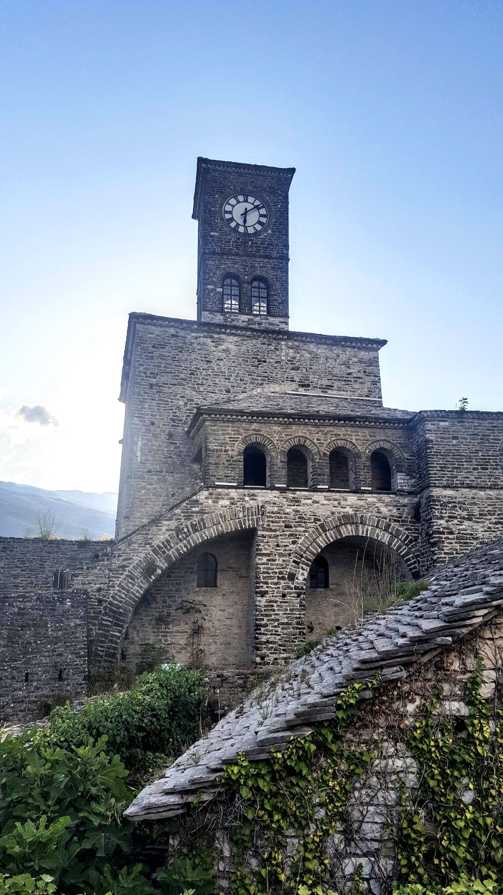 The clock tower at Gjirokaster, Albania