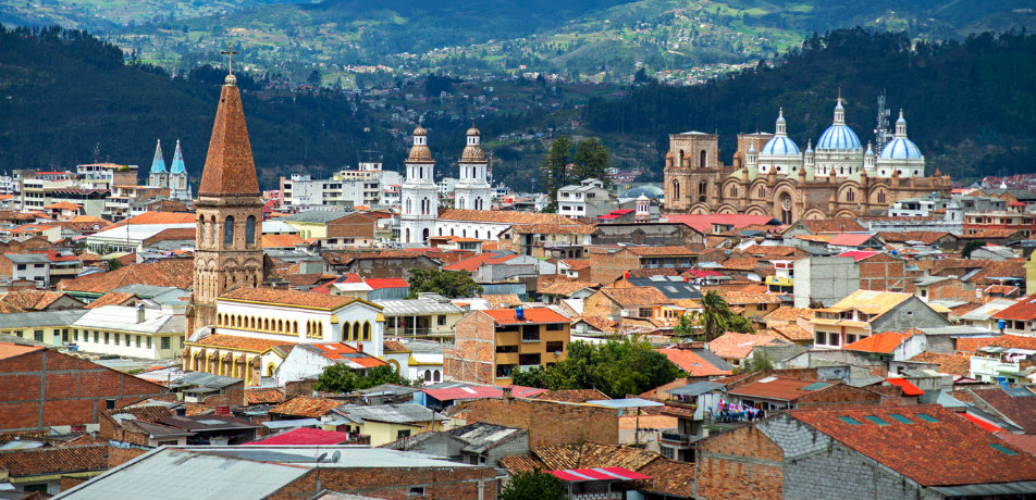 Cuenca city rooftop view