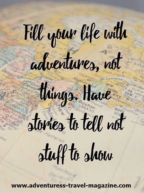 fill your life with adventures - quote written on map