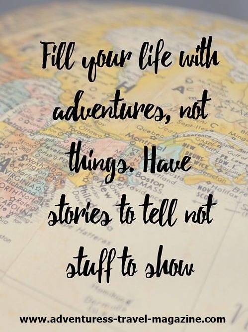 fill your life with adventures - quote written on map