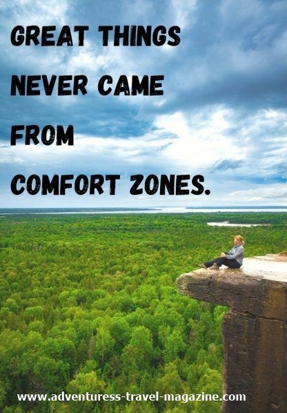 girl on cliff edge comfort zone quote