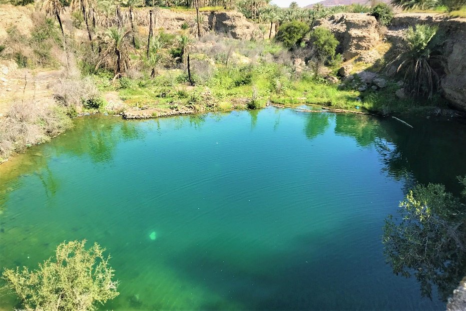 a wadi - pool in Oman