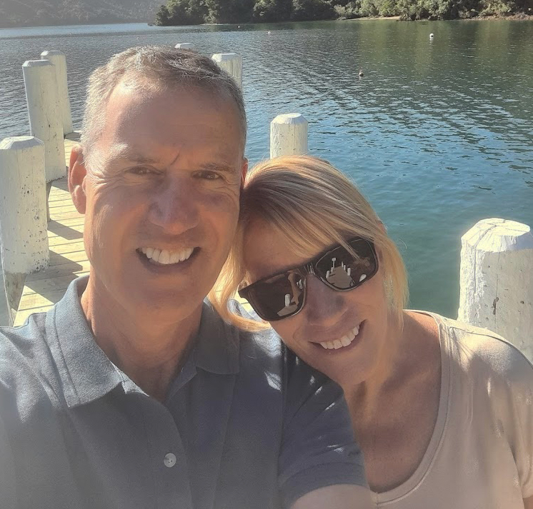 Richard and Mogsy on the Camp Bay Jetty at Punga Cove Resort