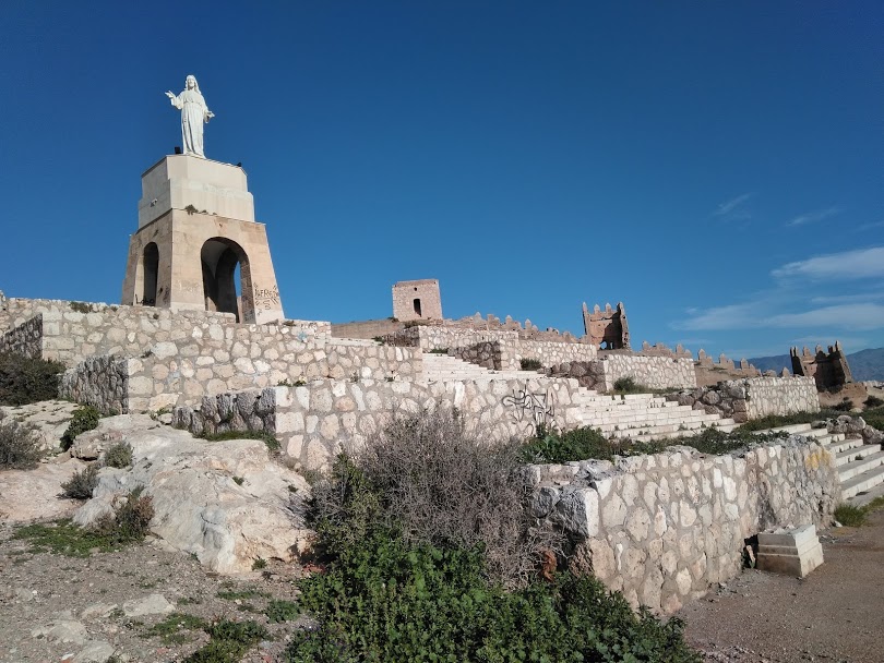monument on a hill in Almeria
