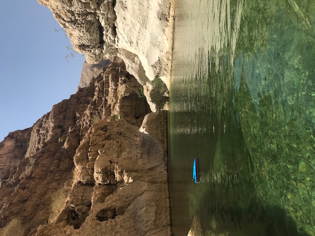 Rocks and pool